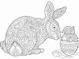 Kleurplaten Pasen Bunny Zentangle Imprimer Moeilijk Konijnen Paques Coloriage Lapin Pasqua Pulcino Konijn Coloriages Kuiken Coniglietto Freehand Poussin Antistress Deavita sketch template