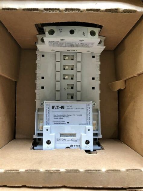 eaton ccne electricity held lighting contactor  coil   poles  ebay