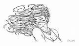Wind Deviantart Pages Drawings Windy Coloring Blowing sketch template
