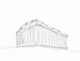 Drawing Parthenon Sketch Process Part sketch template