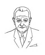 Lyndon Johnson Coloring Presidents President Printables Baines Usa Pages Sheets 1963 1969 American sketch template