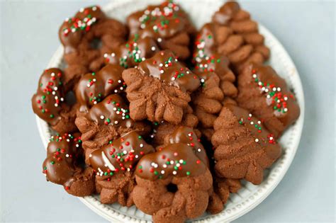 Chocolate Spritz Cookies Recipe Cooking Lsl