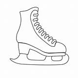 Skate Skating Outline Coloringpages Craft sketch template