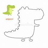 Cocodrilo Alligator sketch template