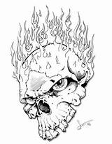 Skull Flame Coloring Pages Tattoo Flaming Skulls Hassified Drawing Deviantart Sugar Tattoos Getdrawings Wallpaper Colouring Adult Choose Board Pencil sketch template