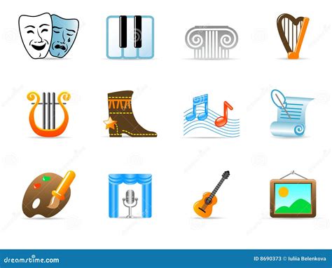 culture icons stock vector illustration  archeology