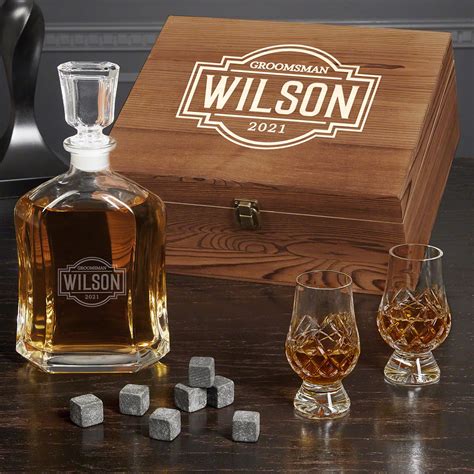 fremont personalized argos scotch decanter set with