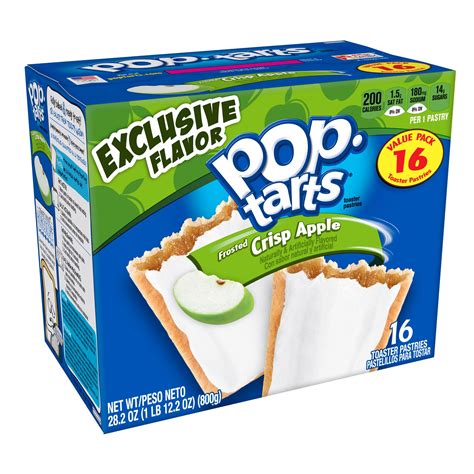 pop tarts breakfast toaster pastries frosted crisp apple  pack