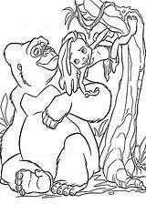Tarzan Colorat Kleurplaten Gorilla P25 Desene Planse Coloriez Primiiani 4kids sketch template