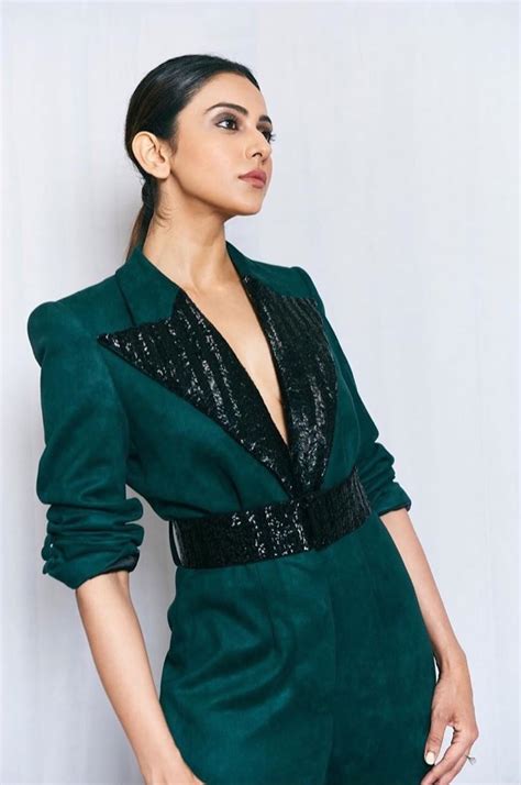 Rakul Preet In Green Dress With Cute Expressions For Latest Photo Shoot
