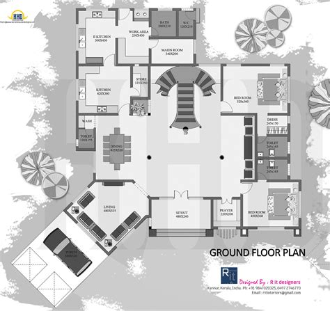 finished home floor plan  interiors kerala home design  floor plans  dream houses