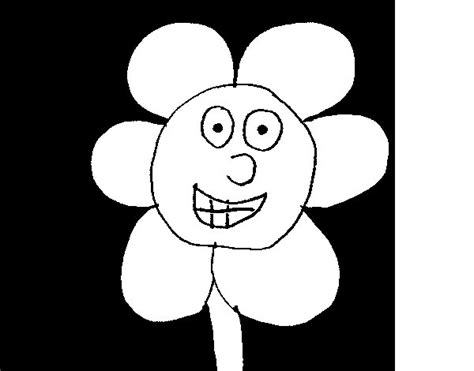 smiling flower coloring page coloringcrewcom