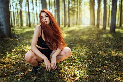 Girl Forest Redhead 4k Hd Girls 4k Wallpapers Images Backgrounds