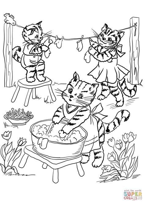 kittens coloring page coloring home