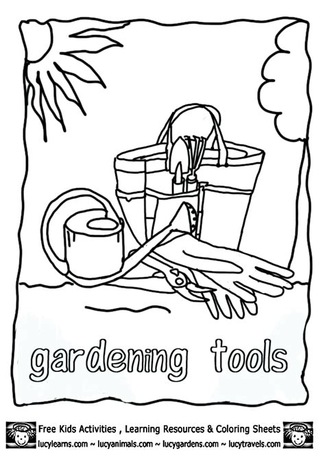 kids gardening coloring pages coloring home
