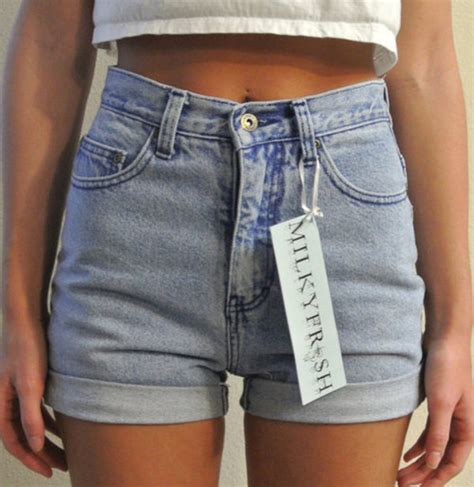 shorts milkyfresh high waisted short denim tumblr blue jeans jean