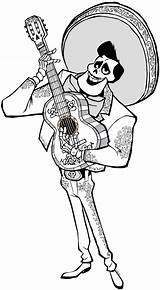 Coco Ernesto Cruz La Disney Guitar Clipart Coloring Pages Para Cartoon Miguel Disneyclips Skull Dibujar Hector Dibujos Pixar Imelda Clip sketch template