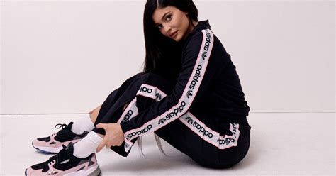 kylie jenner    face  adidas falcon trainers