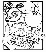 Verdura Frutta Disegni Hrana Colorare sketch template