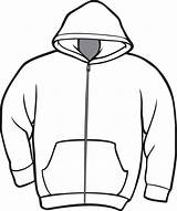 Hoodie Clipart Template Shirt Printable Jacket Drawing Cliparts Zip Sketch Line Hooded Sweatshirt Clip Hoodies Jumper Zipper Templates Transparent Collection sketch template
