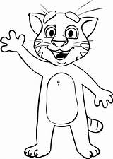 Cat Cartoon Coloring Pages Printable Getcolorings Color Sheet sketch template