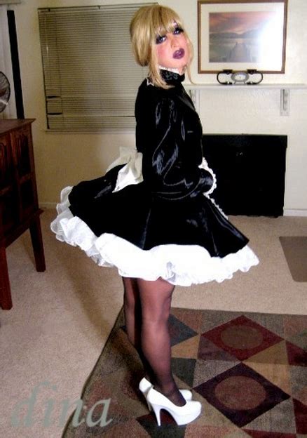 another cute sissymaid about to serve at his first party
