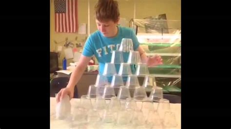 reverse video  cup stacking youtube