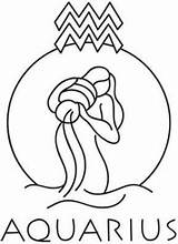 Aquarius Embroidery Zodiac Coloring Pages Urbanthreads Designs Choose Board sketch template