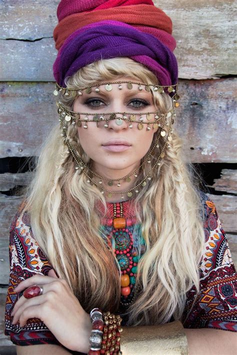 gypsy bohemian blonde wavy messy hair beautiful