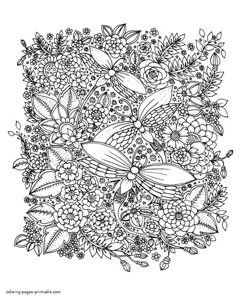 difficult coloring pages butterflies coloring pages printablecom