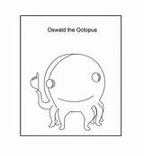 Oswald Coloring Printable Octpus Hello Says Octopus sketch template