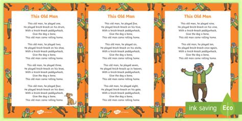 man nursery rhyme poster primary resources