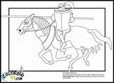 Horse Coloring Pages Knight sketch template