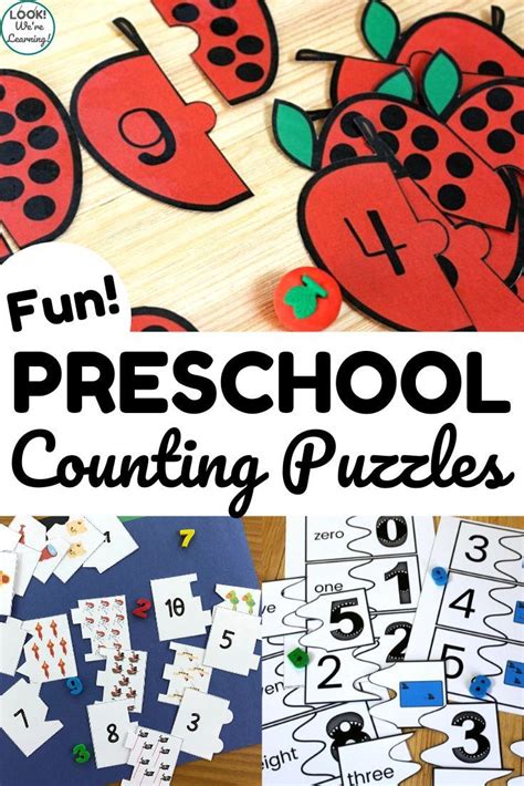 fun preschool counting puzzles  early learners preschool counting