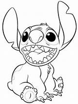 Stitch Coloring Lilo Happy Size Color Print sketch template