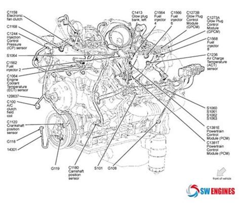 engine diagram powerstroke ford