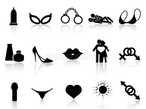 black sex icons set stock vector illustration of bikini