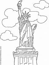 Liberty Statue Coloring Pages Wonders sketch template