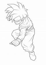 Gohan Coloring Pages Super Saiyan Dragon Ball Drawing Getdrawings Color Getcolorings Dbz sketch template
