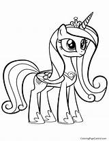 Coloring Pony Alicorn Pages Little Princess Celestia Luna Mlp Cadence Twilight Sparkle Shining Drawing Armor Getdrawings Getcolorings Color Printable Colorings sketch template