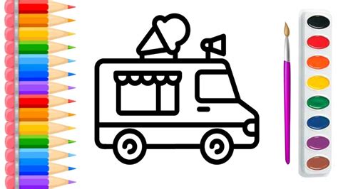 ice cream truck coloring picture gabbymay belline