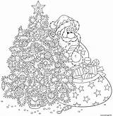 Sapin Mandala Coloriage Claus Pere Cadeaux Weihnachtsbaum Dessin Imprimer sketch template