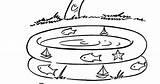 Pool Coloring Pages Summer Child sketch template