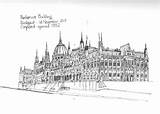 Parliament Budapest 1902 sketch template