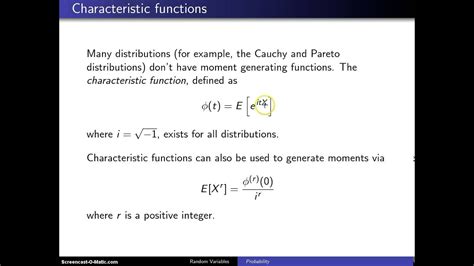 characteristic functions youtube