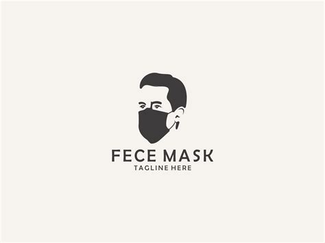 face mask logo design  satset std  dribbble