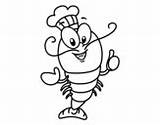 Coloring Chef Lobster Lobsters Coloringcrew Pages sketch template