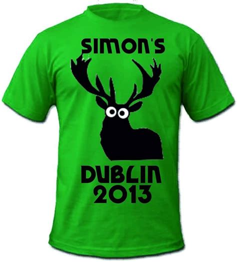Stag Image T Shirt £8 00 Personalised Stag T Shirt Uk