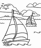 Coloring Ocean Pages Boat Printable Kids Sailing Dragon Drawing Row Seascape Underwater Simple Boats Colouring Color Ship Plants Police Summer sketch template