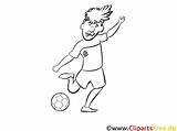 Ausmalen Fussball Spieler Soccer Malvorlage sketch template